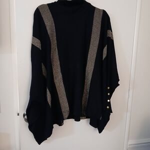 Elegant Black and Silver Women's Sweater